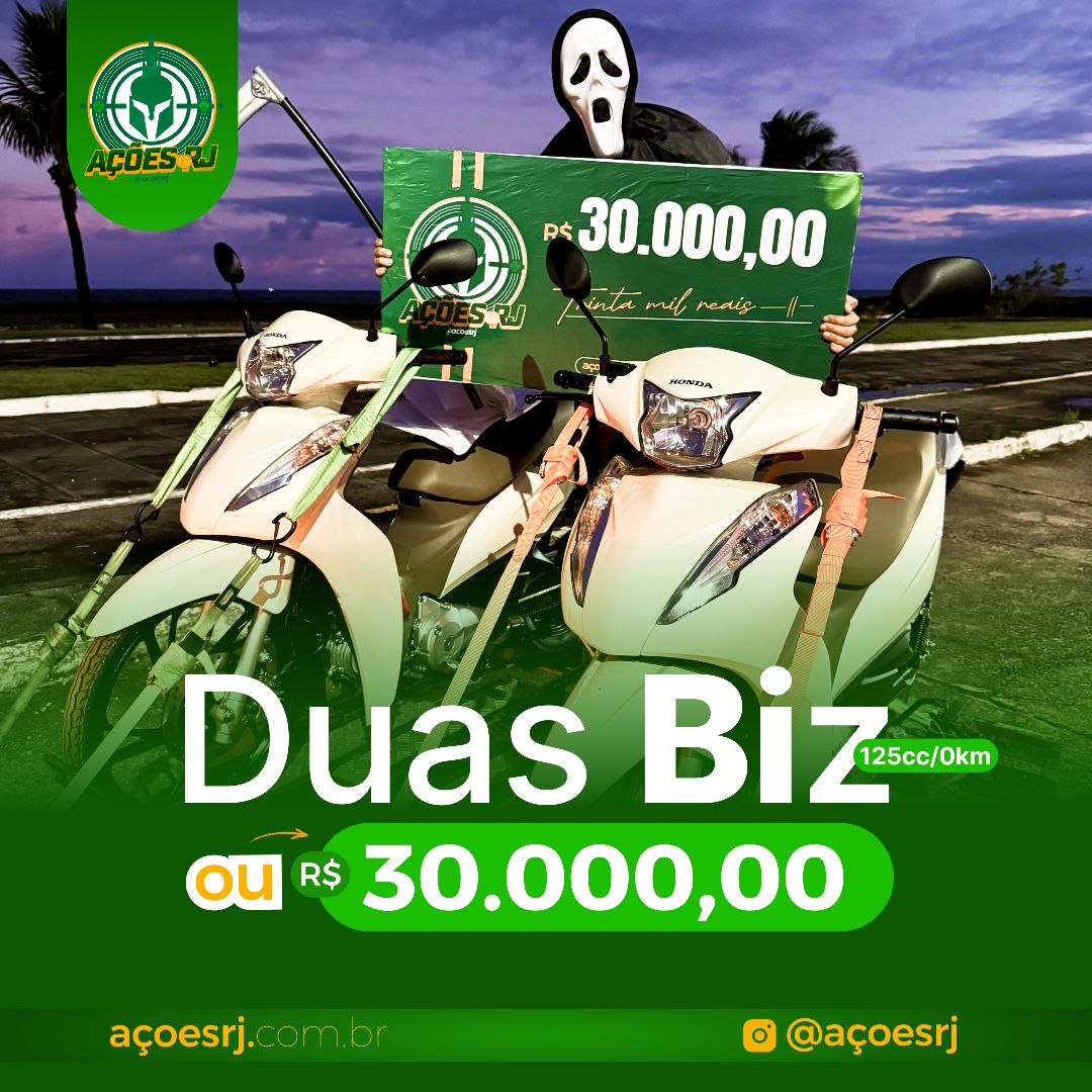 2 Honda Biz 125 0 km ou 30.000,00